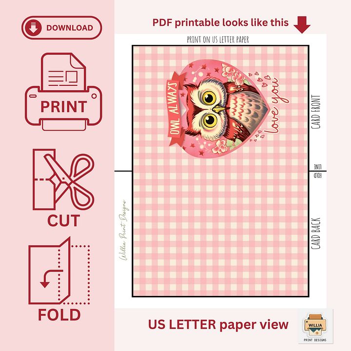 Owl Always Love You for Anniversary or Valentine Card product image (2)
