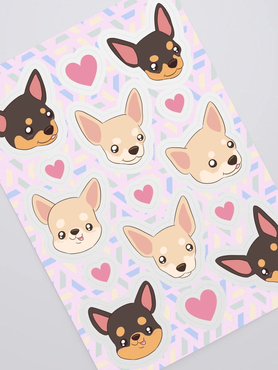 Chihuahua Love Kiss Cut Sticker Sheet product image (3)