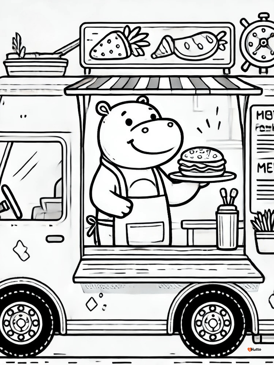 Hippos in Hutto Coloring Pages – Instant Download product image (2)