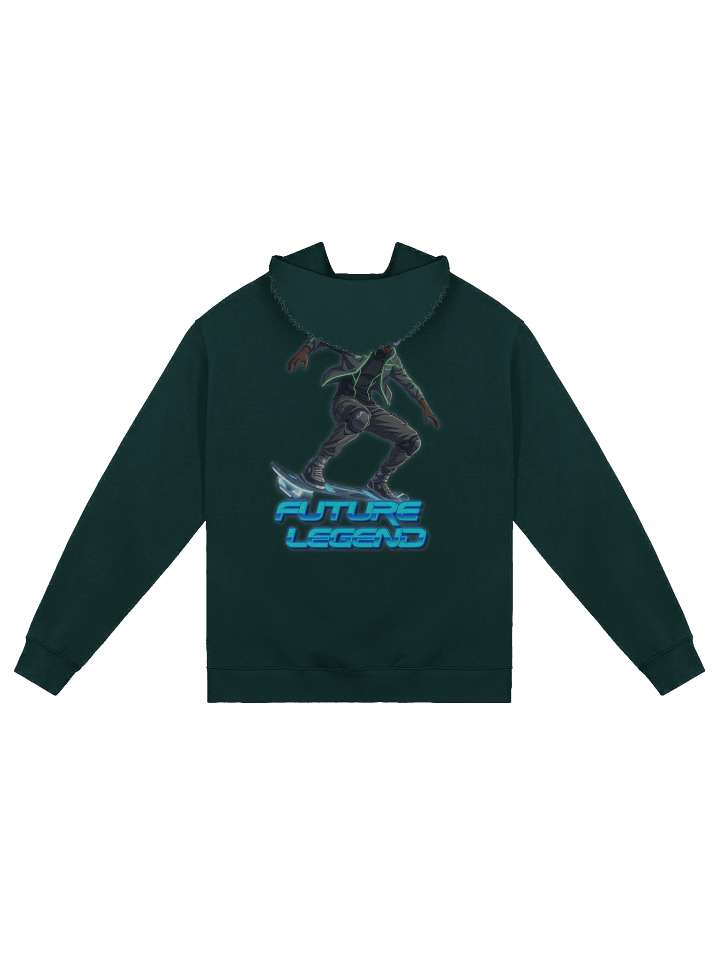 Future Legend Neon Skater Hoodie – Cyber Streetwear Graphic Hoodie for Teens & Young Adults product image (2)