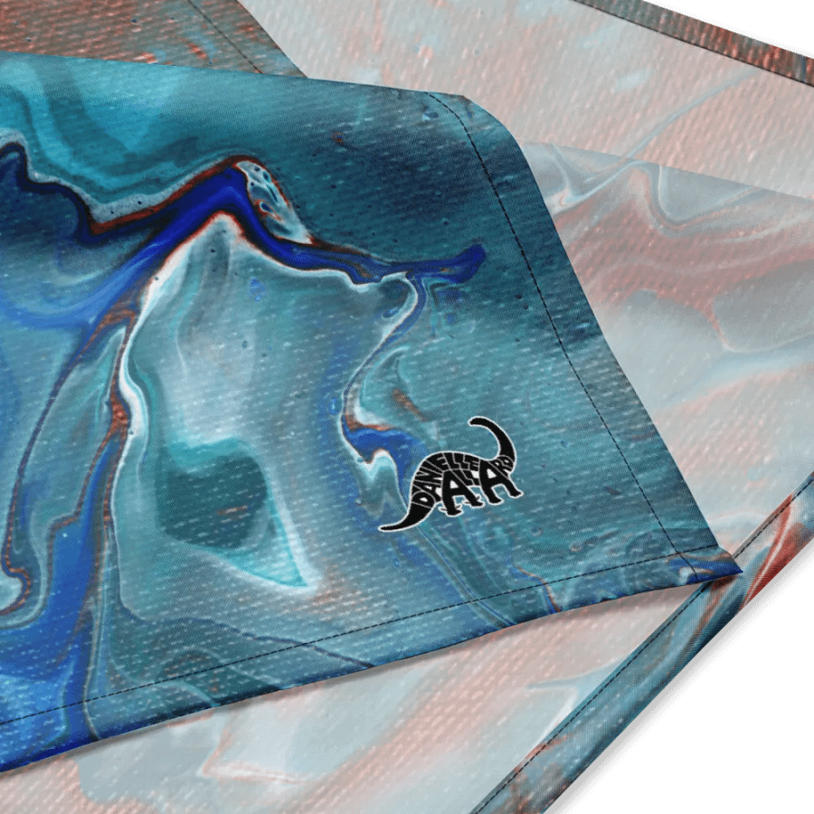 Metallic Orange Fluid Acrylic Bandana product image (3)