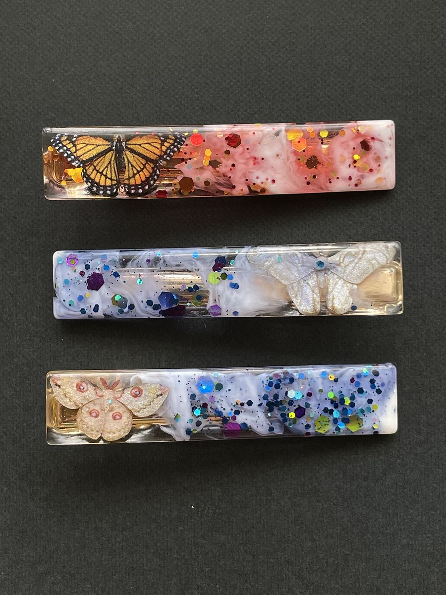Bar-Shaped Resin Hair Clips product image (4)