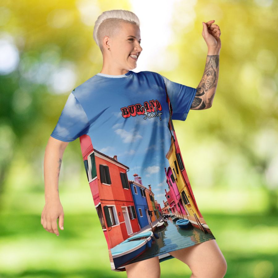 Burano Italy T-shirt Dress product image (8)