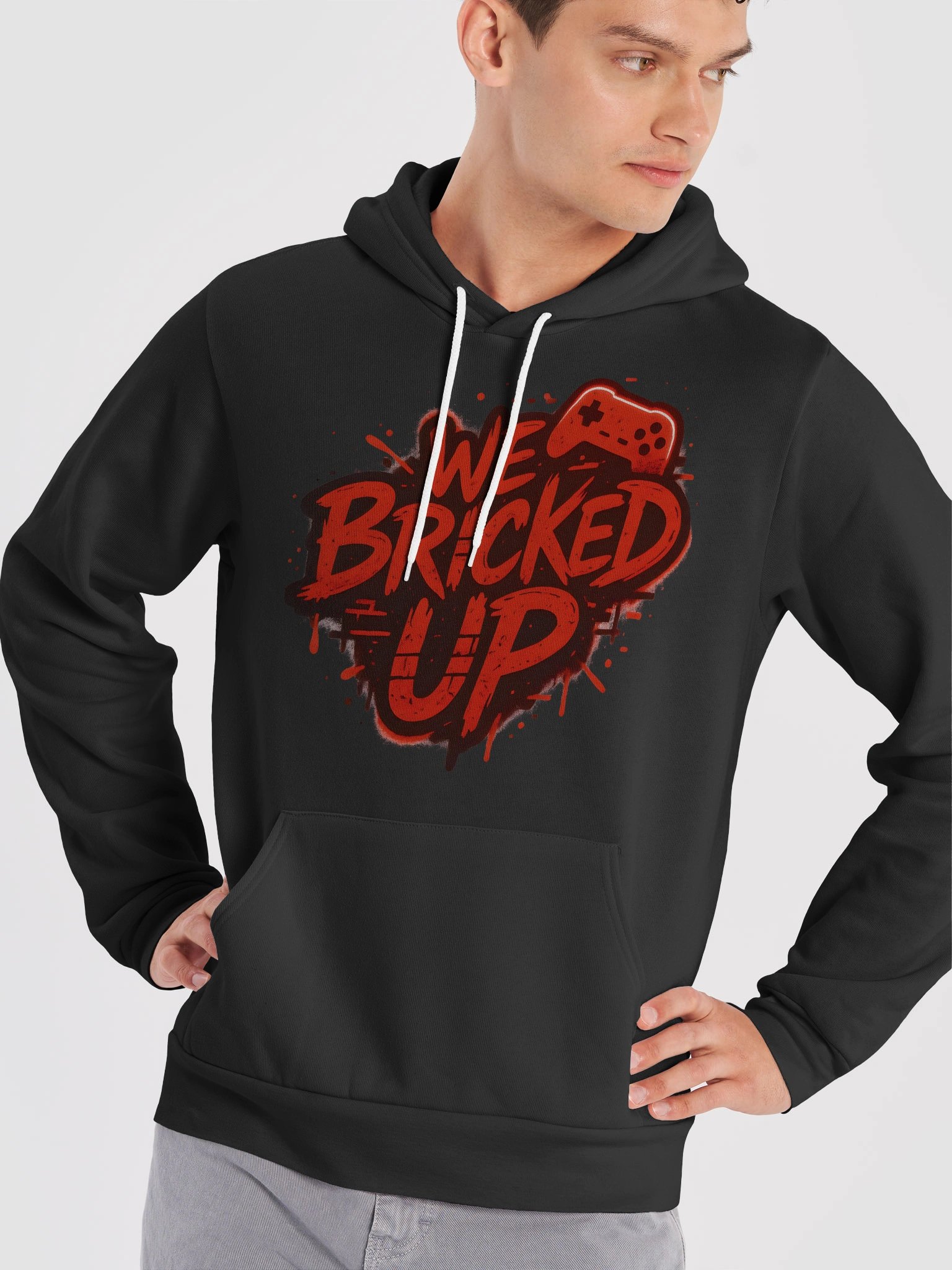 "Bricked Up" Hoodie Red product image (24)