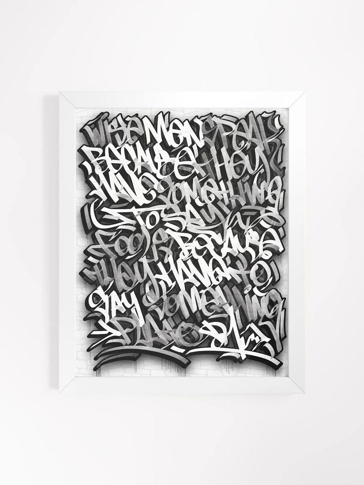 Wise Men Speak Because they have Something to Say, Fools Because they have to Say Something, Plato, D1, Graffiti, Framed Poster 04 product image (1)