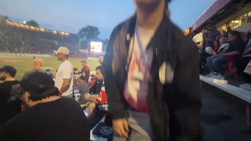 Only posted this part in the vlog but here was Sabrina as the half time show dancing away. @mtlalouettes she has energy and s...