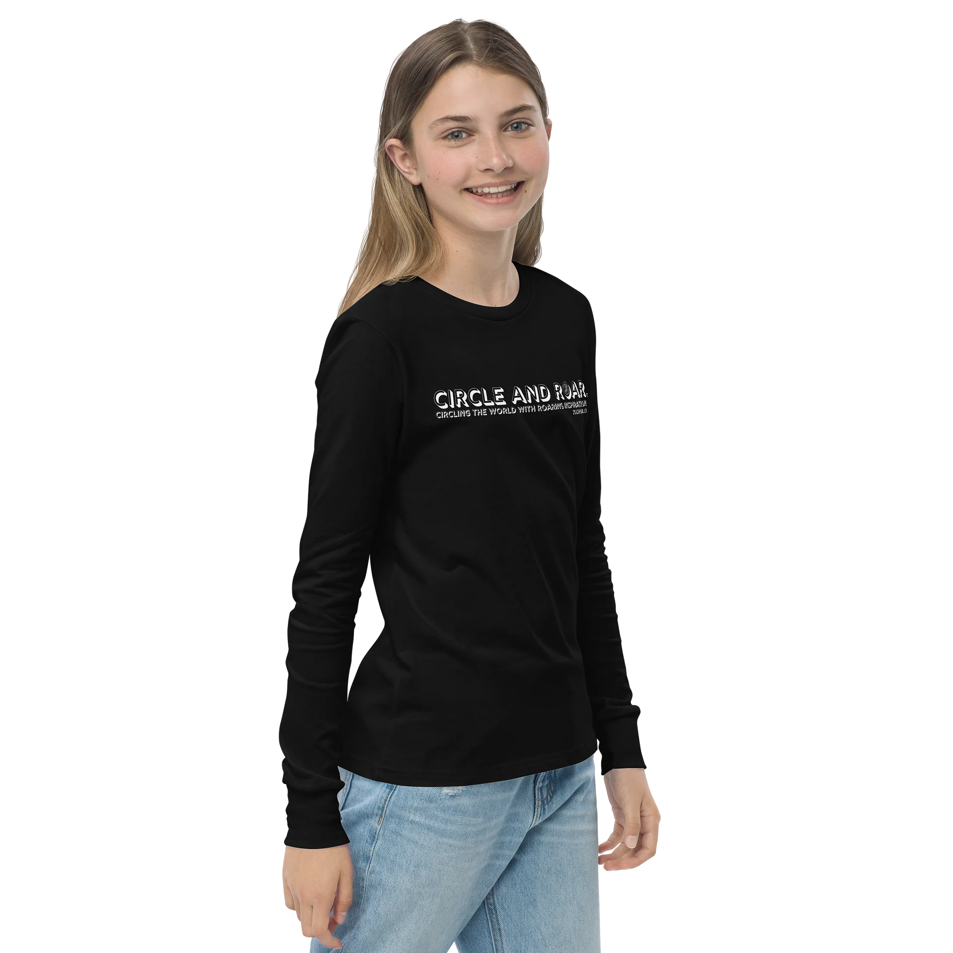 "Circle and Roar" Joshua 1:9 Youth Long-Sleeve T-Shirt product image (4)