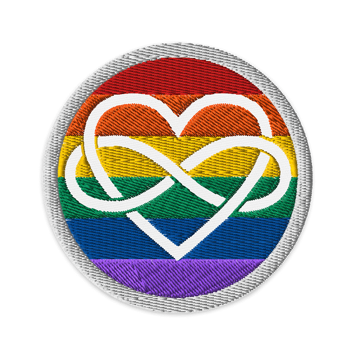 Rainbow Poly Infinity Heart Patch - Circle product image (1)