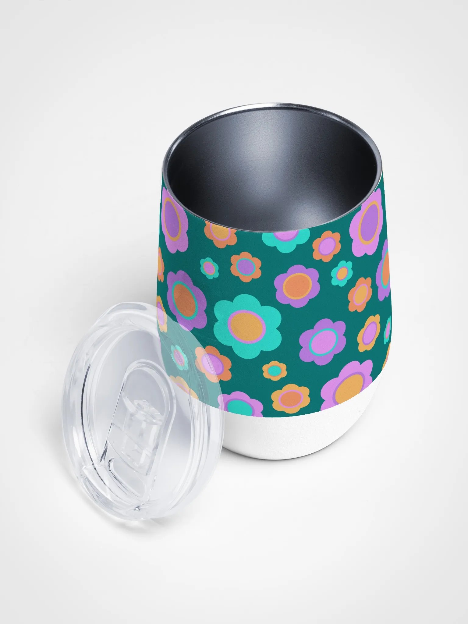 Party Time! Retro Flowers Wine Tumbler product image (4)