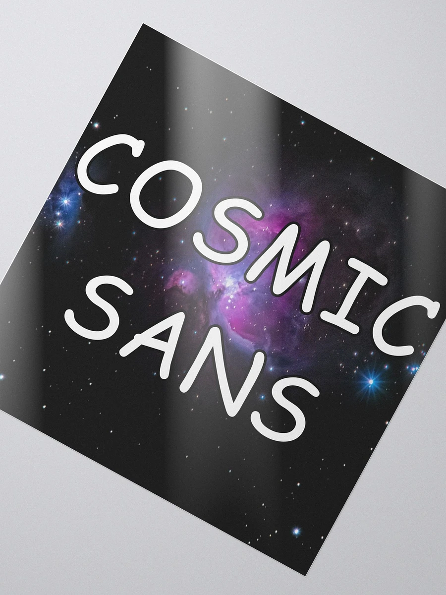 Cosmic Sans bubble free stickers product image (2)
