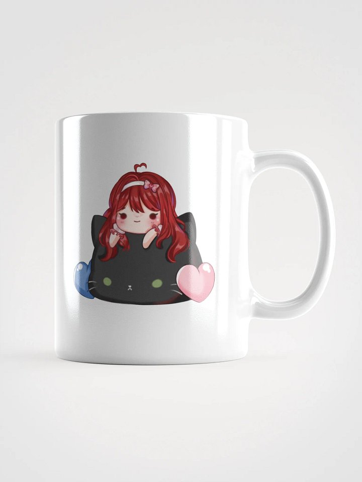 Blue & Pink Heart Cat Mug product image (1)