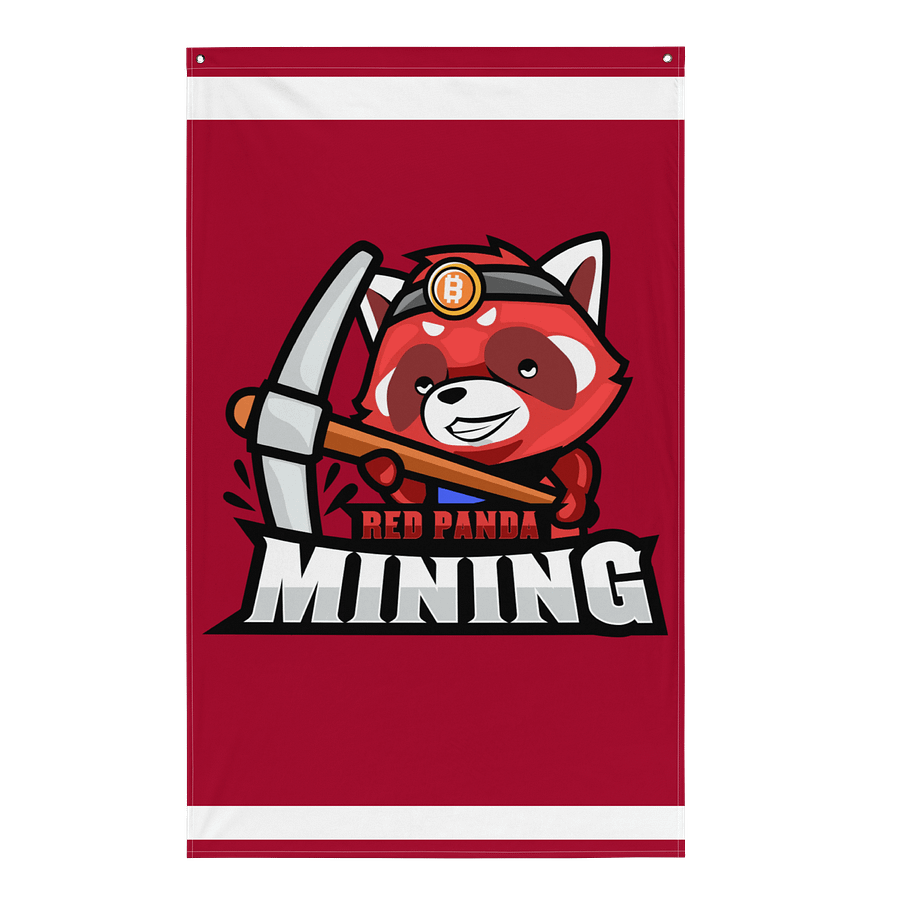 Red Panda Mining Flag product image (1)