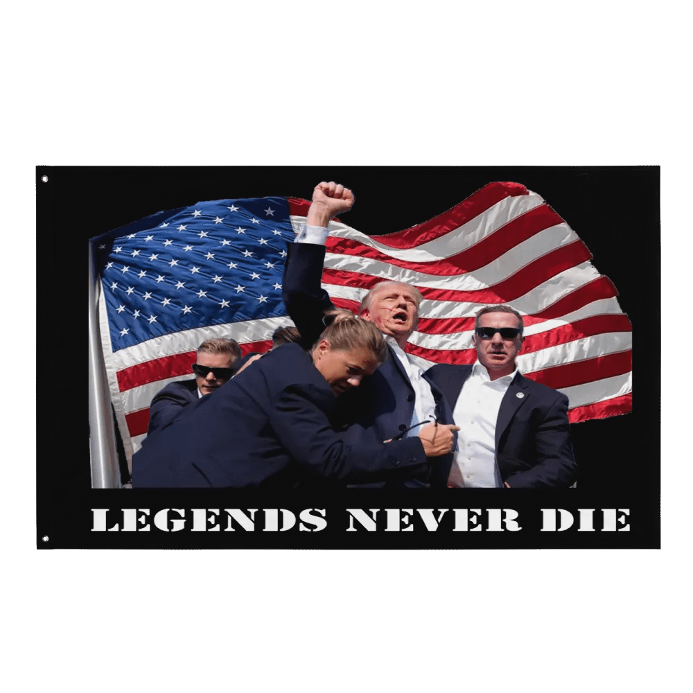 Trump 2024 Legends Never Die Flag product image (1)