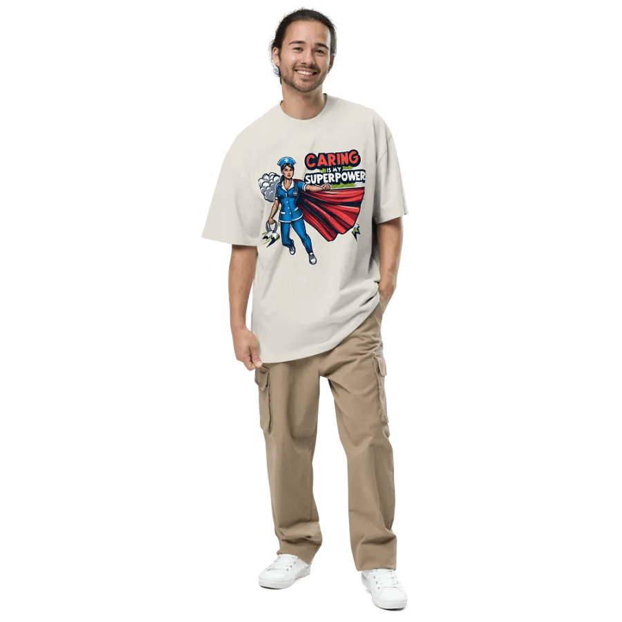 Superhero Nurse Oversized Faded T-Shirt product image (32)
