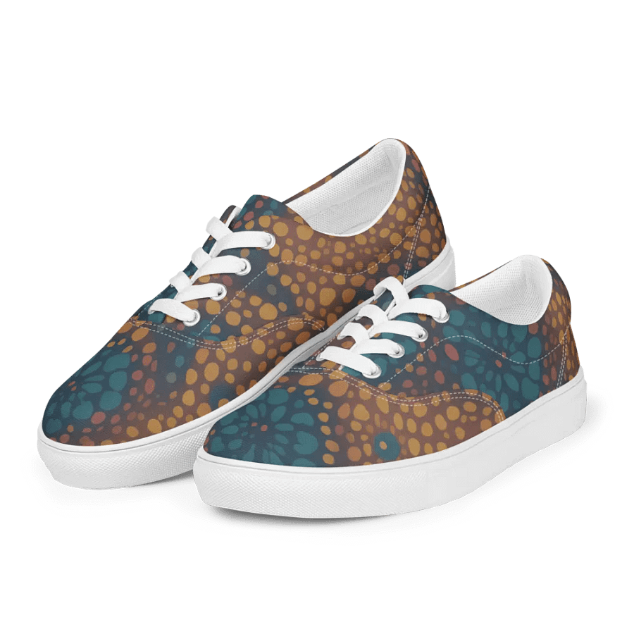 Abstract Floral Lace-Up Canvas Shoes product image (1)