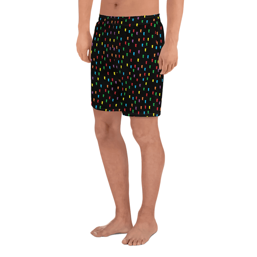 Confetti All-Over Print Athletic Long Shorts product image (4)