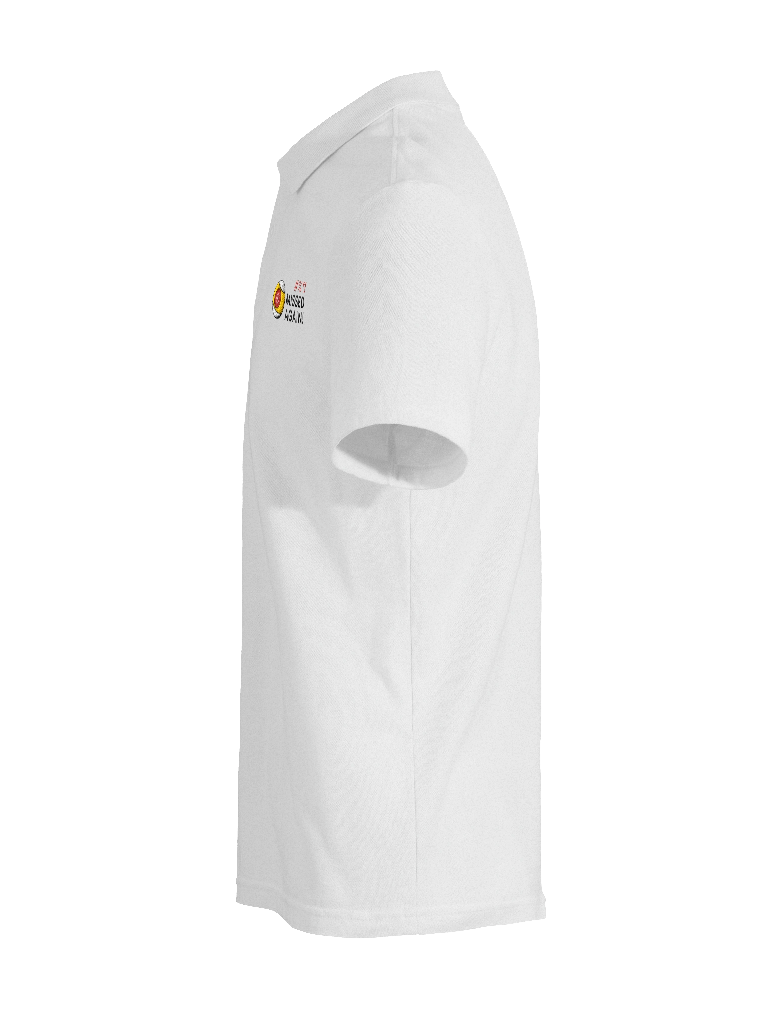 Missed Again! White Polo Shirt product image (3)