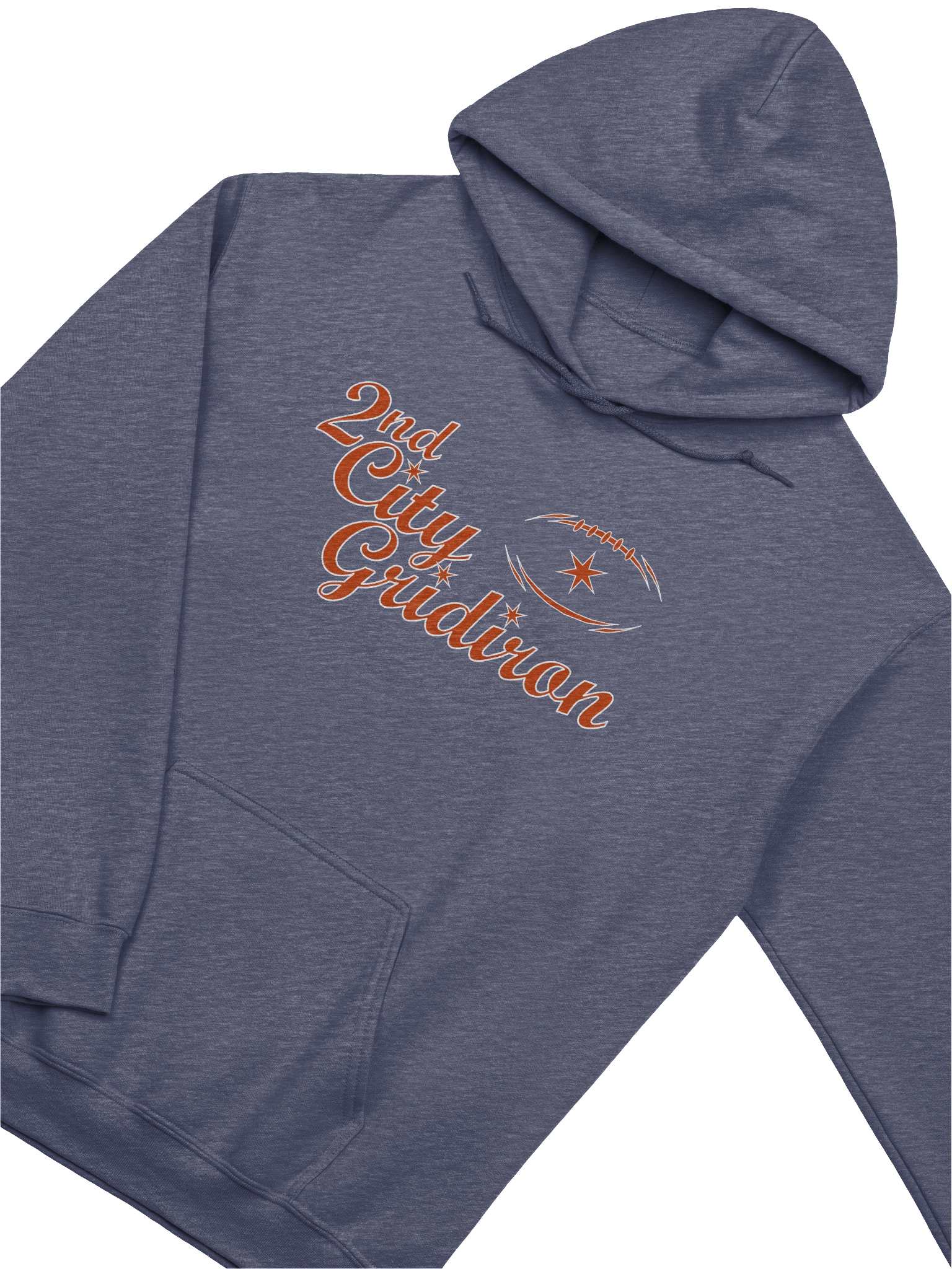 2nd City Gridiron Orange Logo Hoodie product image (3)