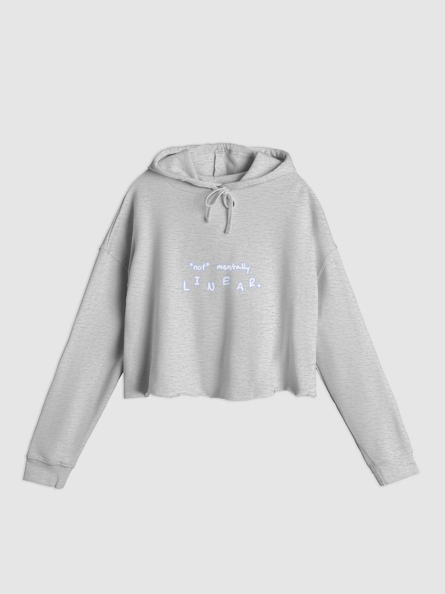 *not* mentally linear (lined design, #BDCAEF) lightweight cropped hoodie product image (7)