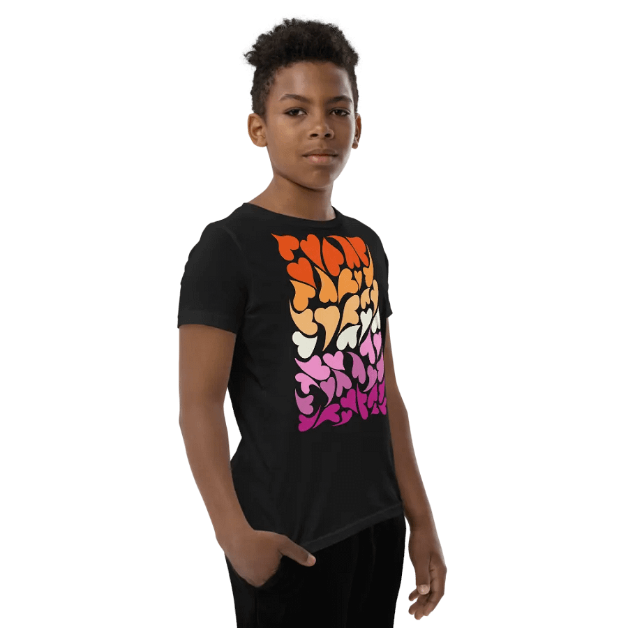 Nestled PRIDE Lesbian T-shirt (Youth) product image (12)