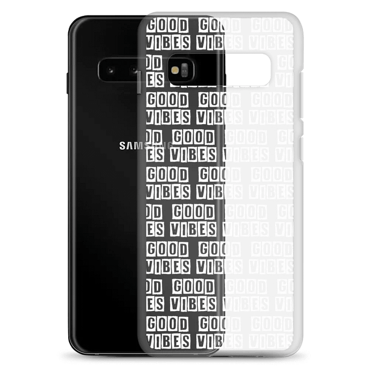 Samsung® Clear Case - Good Vibes White Text product image (20)