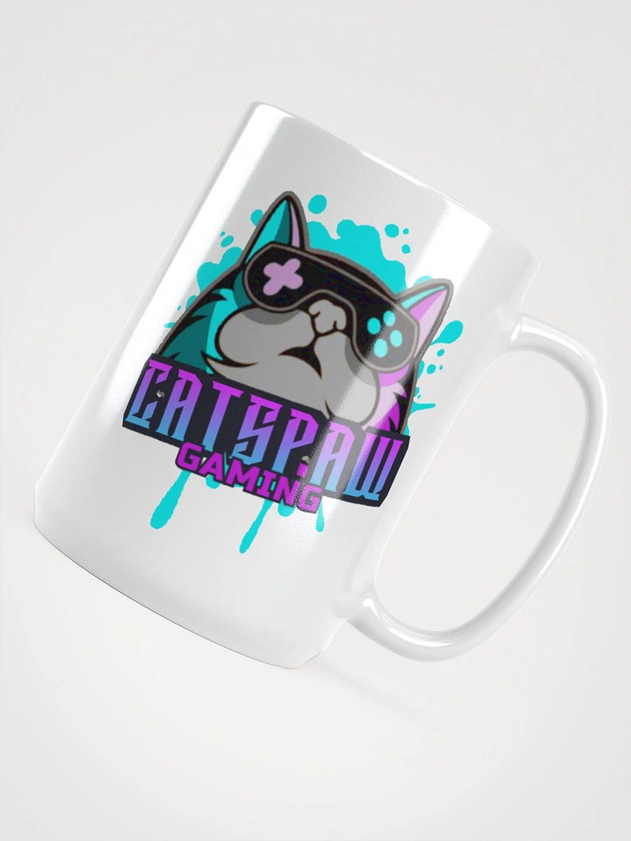 CatsPaw Gaming Logo White Glossy Mug 15 oz product image (3)