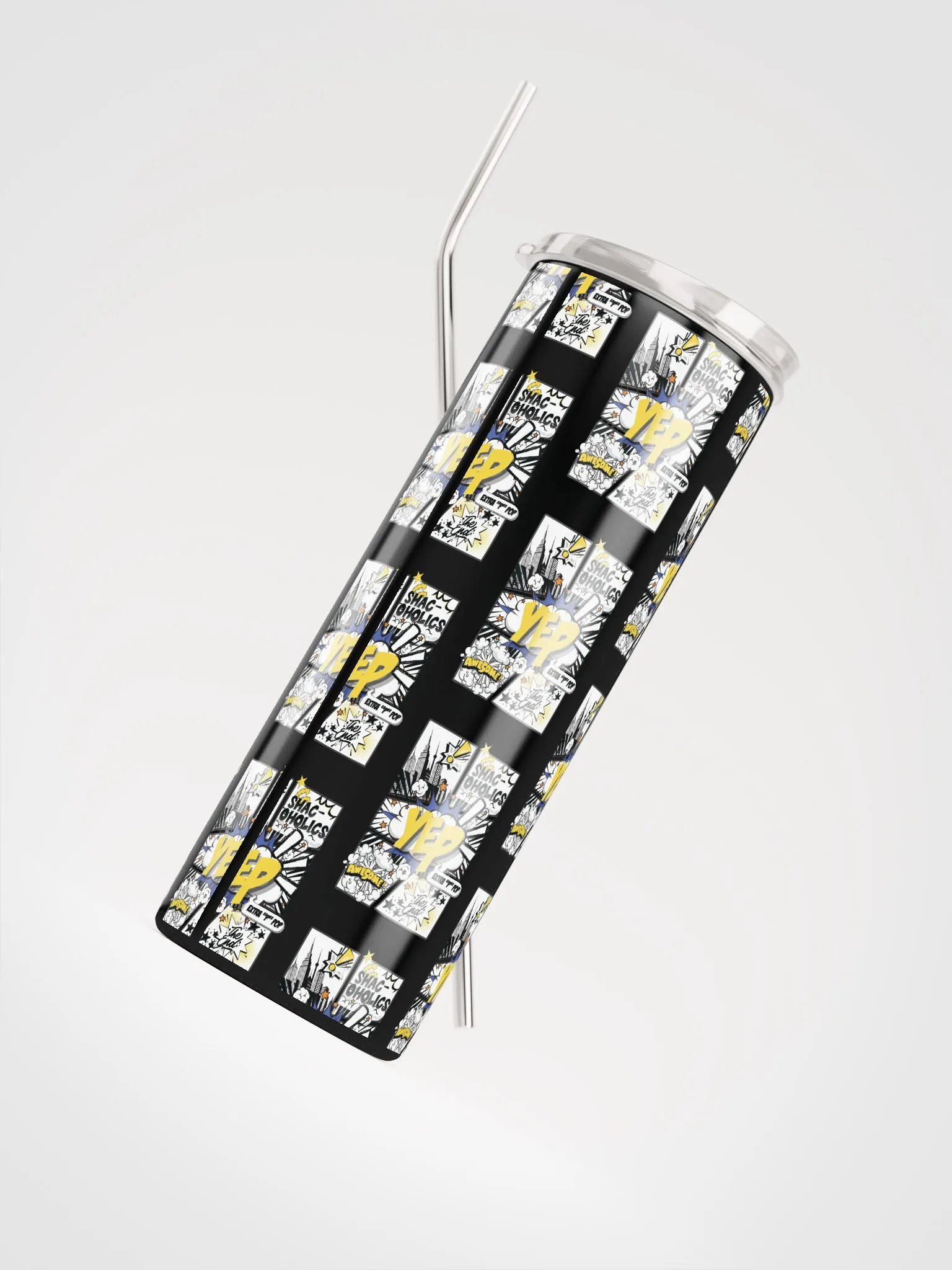 Shac-oholics Comic Blast Tumbler - Yellow 