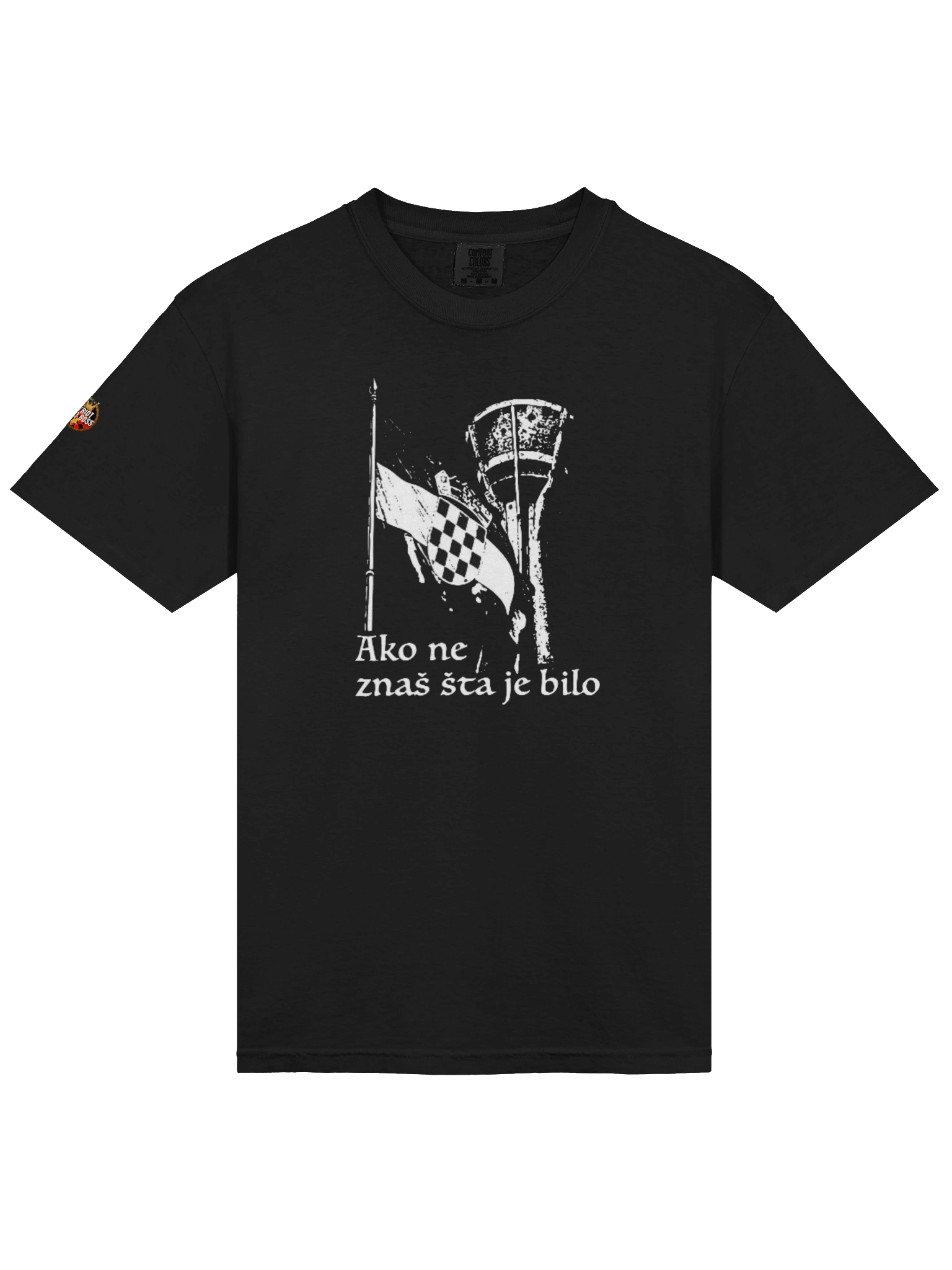 Checkered Flag Croatia Vukovar Helmet Illustration T-Shirt product image (5)