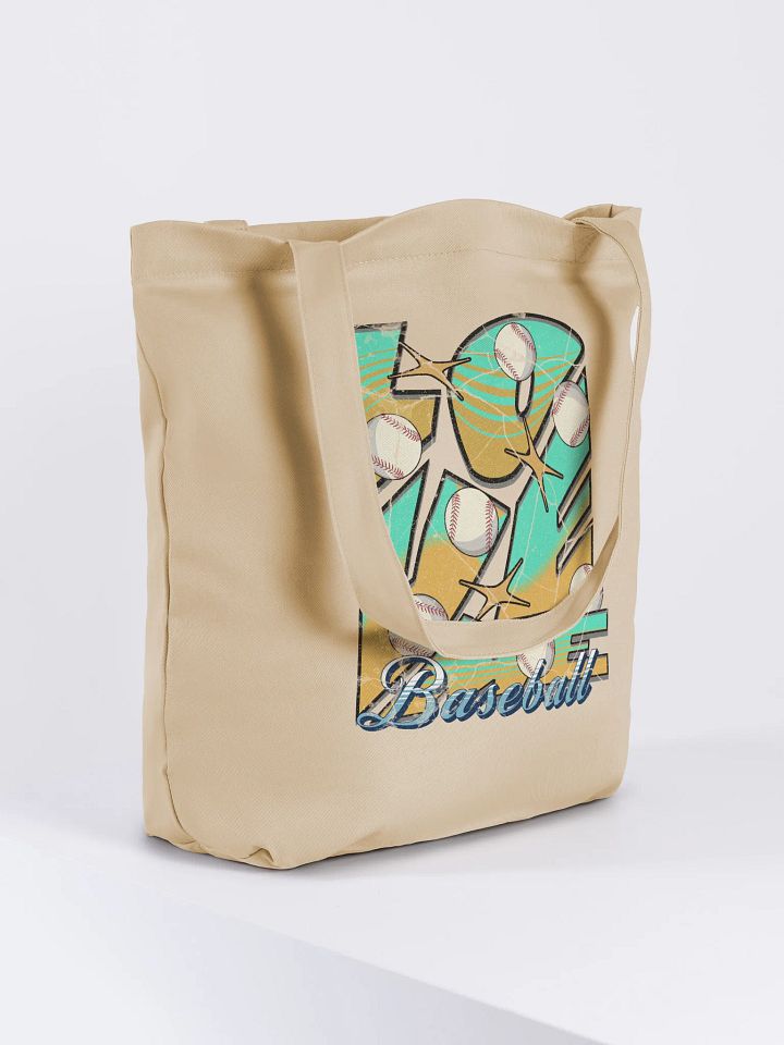 Love Me Baseball Turquoise Tote Bag product image (1)