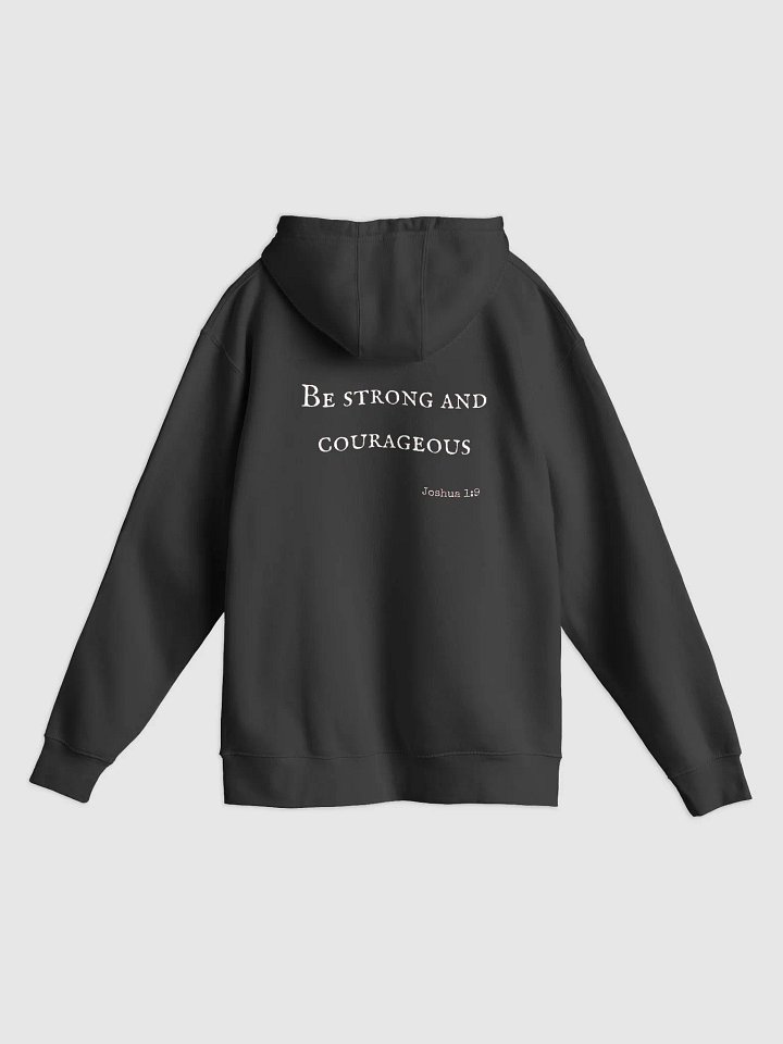Be Strong and Courageous Mid-Weight Hoodie with USA Flag product image (7)