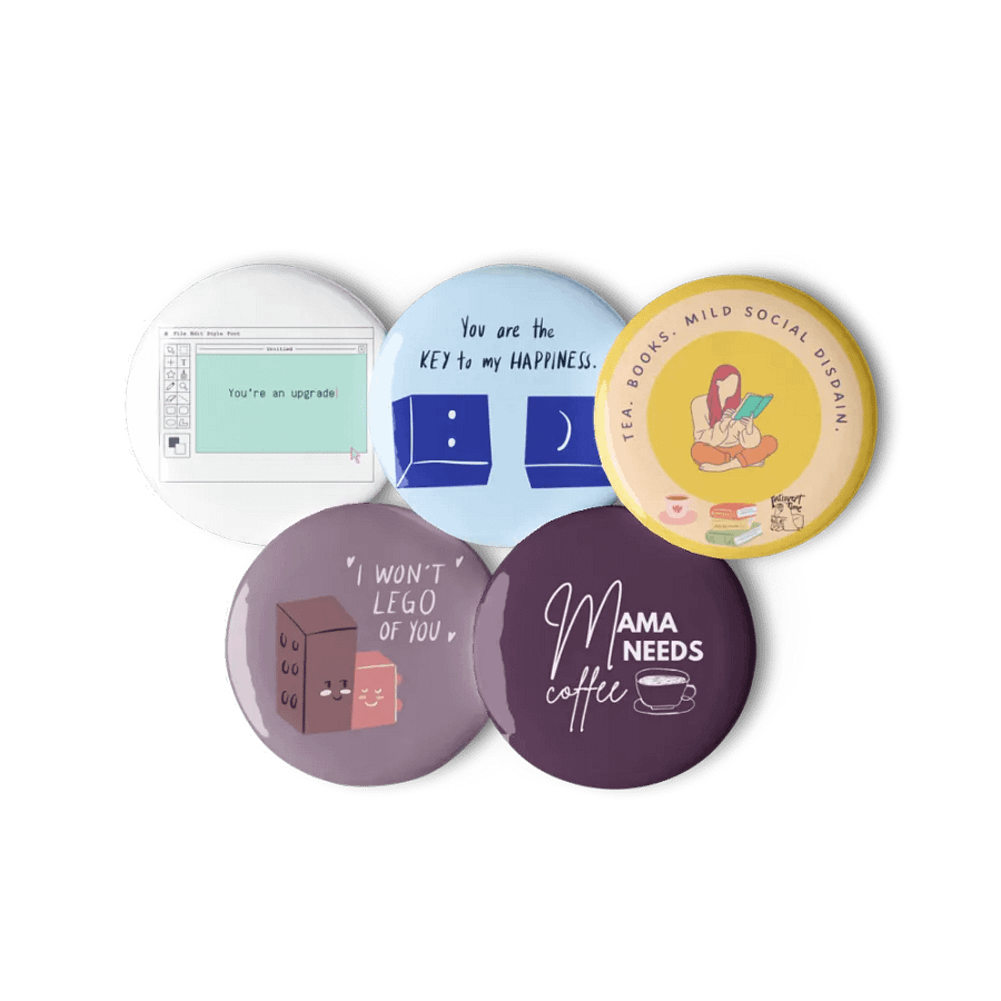 Set of 5 Pin Buttons Multicolor product image (3)