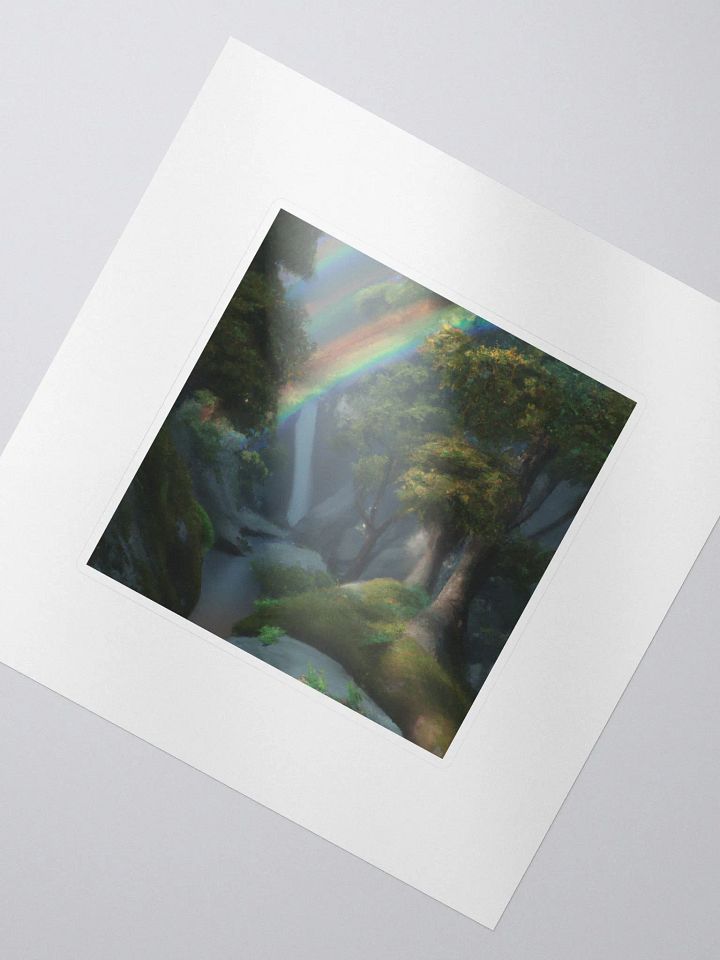 Galactic Wild Rainbow Waterfall Forest Omega Sticker product image (2)