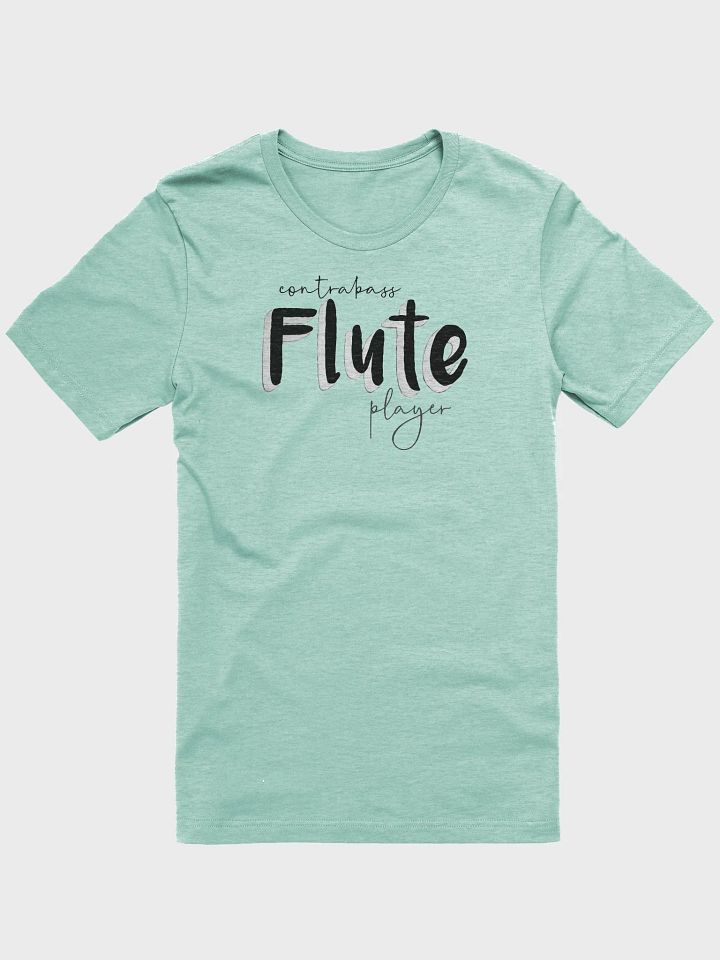 3D Contrabass Flute Player Typography Tee - Unisex product image (1)