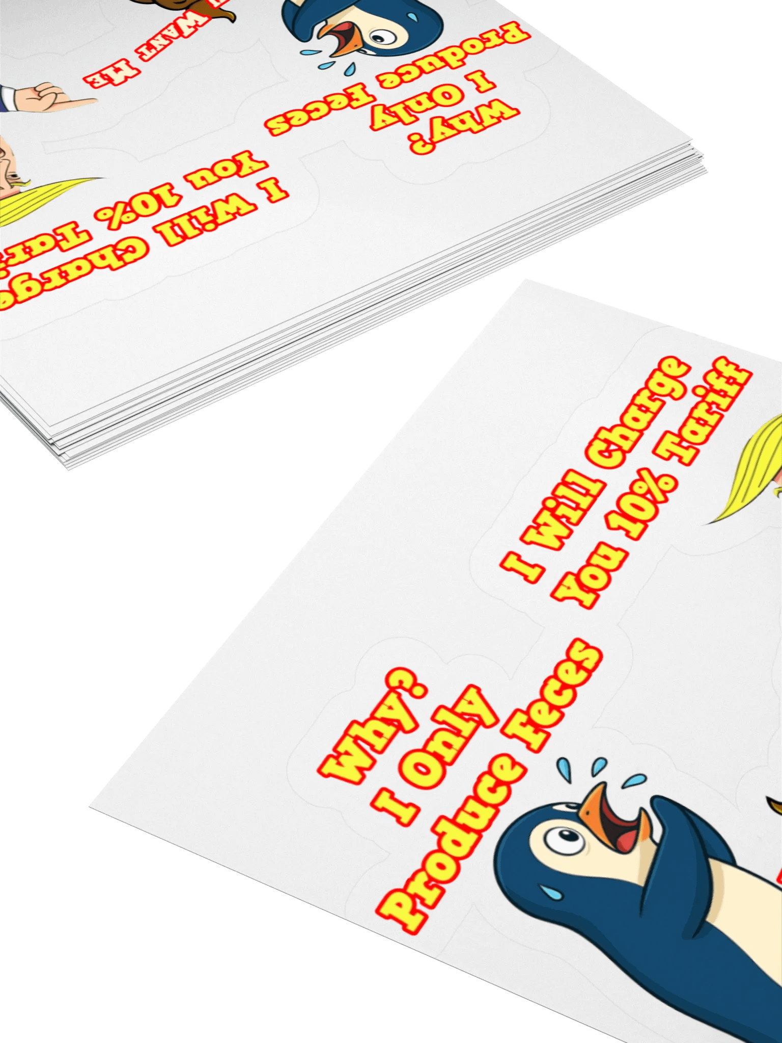 Sarcastic trump's Tariffs Kiss Cut Stickers product image (10)