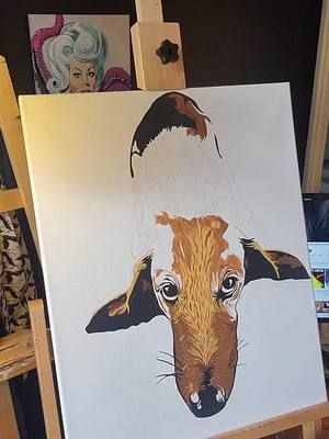 Happy New Year!  #2025 #Newyearsday2025 #happynewyear #dog #painting #dachshund #art #artist #puppy #fyp #viralvideo #followtrain #followme 