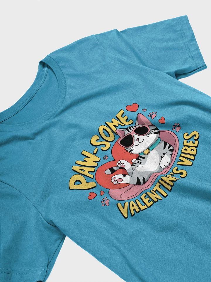 Paw-some Valentine's Vibes Cat T-Shirt product image (2)