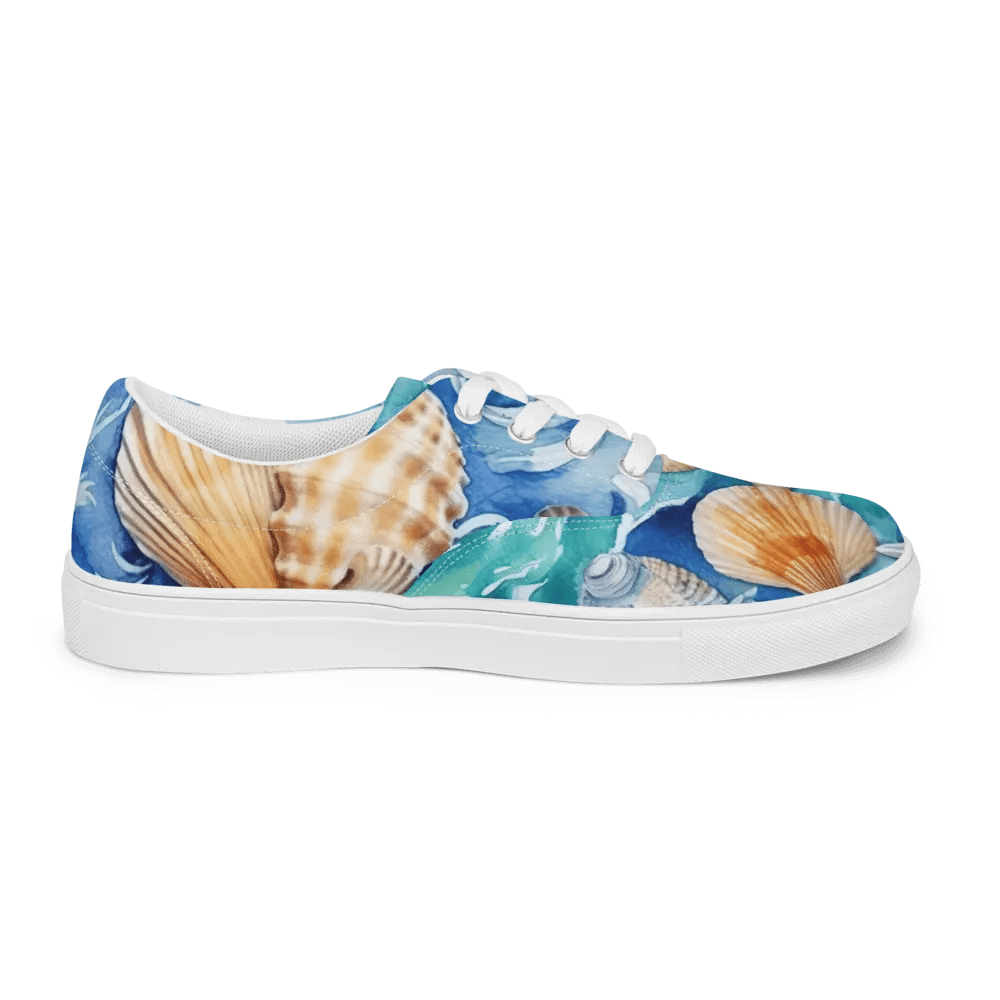 Marine Life Delight Lace-Up Canvas Shoes product image (9)