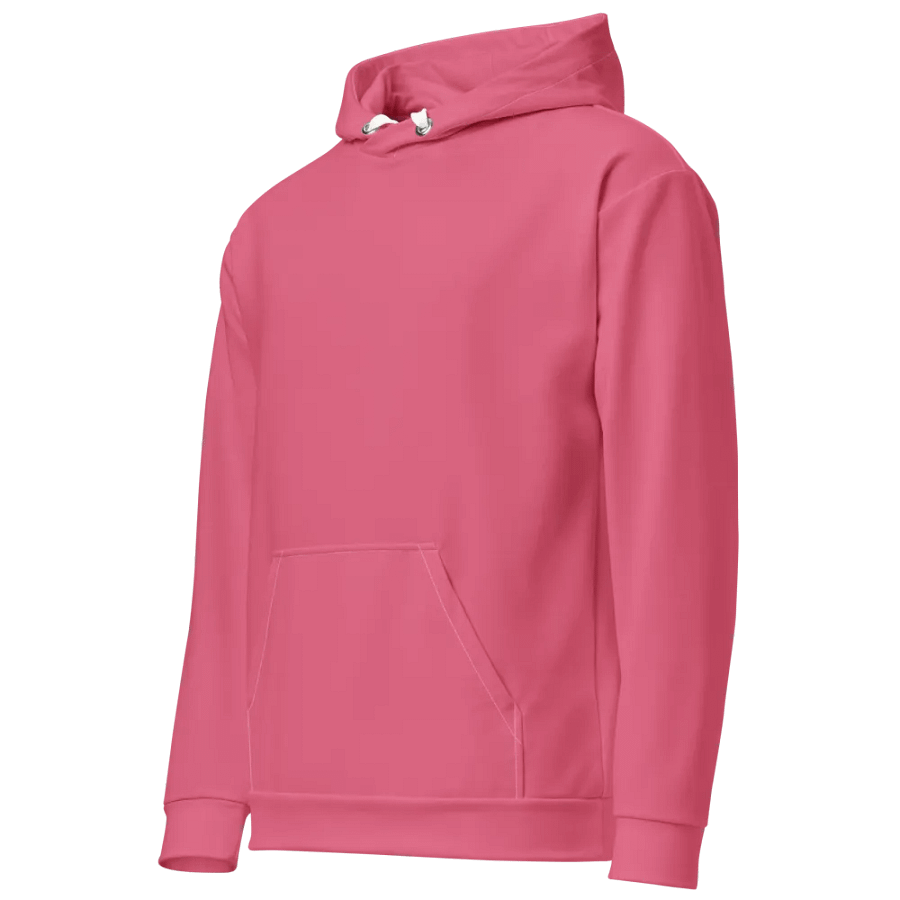 Plain Rosy Pink True Summer Unisex Recycled Polyester Heavyweight Premium Hoodie by Treasure Pie product image (3)