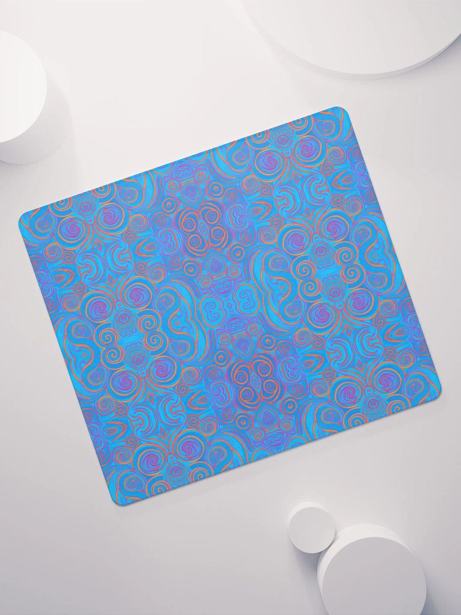 Funky Blue Dreams Liquid Tie-Dye Gaming Mouse Pad product image (8)