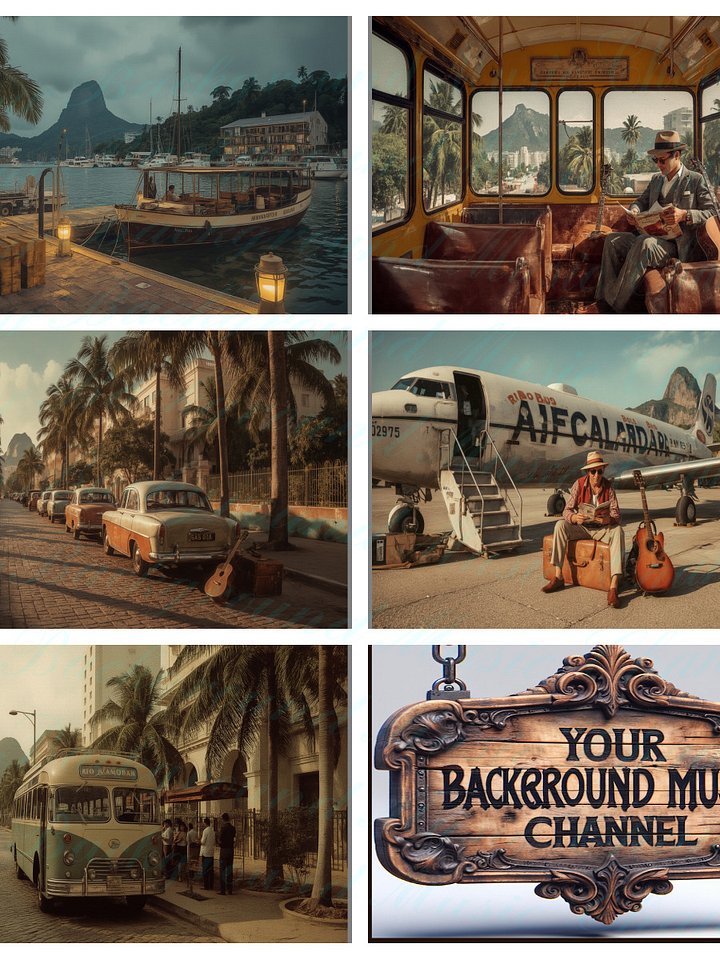 Retro Rio Bossa Nova Jazz Café Vol. 1 • 5 Vintage 1960s Brazilian Images • 3 Sizes Each • Pro Photo Bundle (15 Files) product image (1)