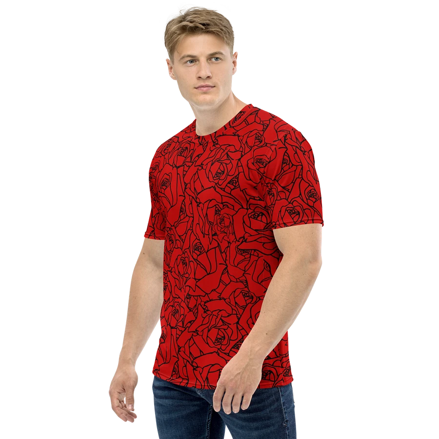 Loads of Roses · red-black crew neck t-shirt product image (5)