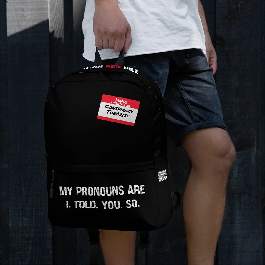 “Conspiracy Pronouns” Back Pack product image (4)