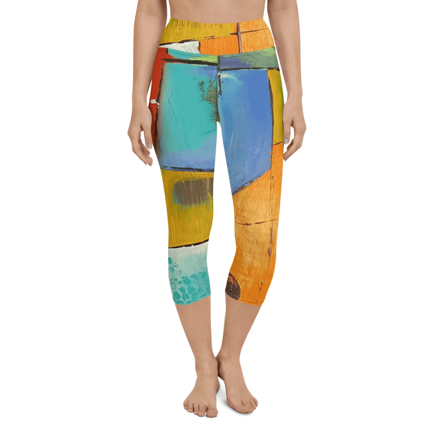 original painting printed on leggings, yoga leggings, work out with style product image (10)