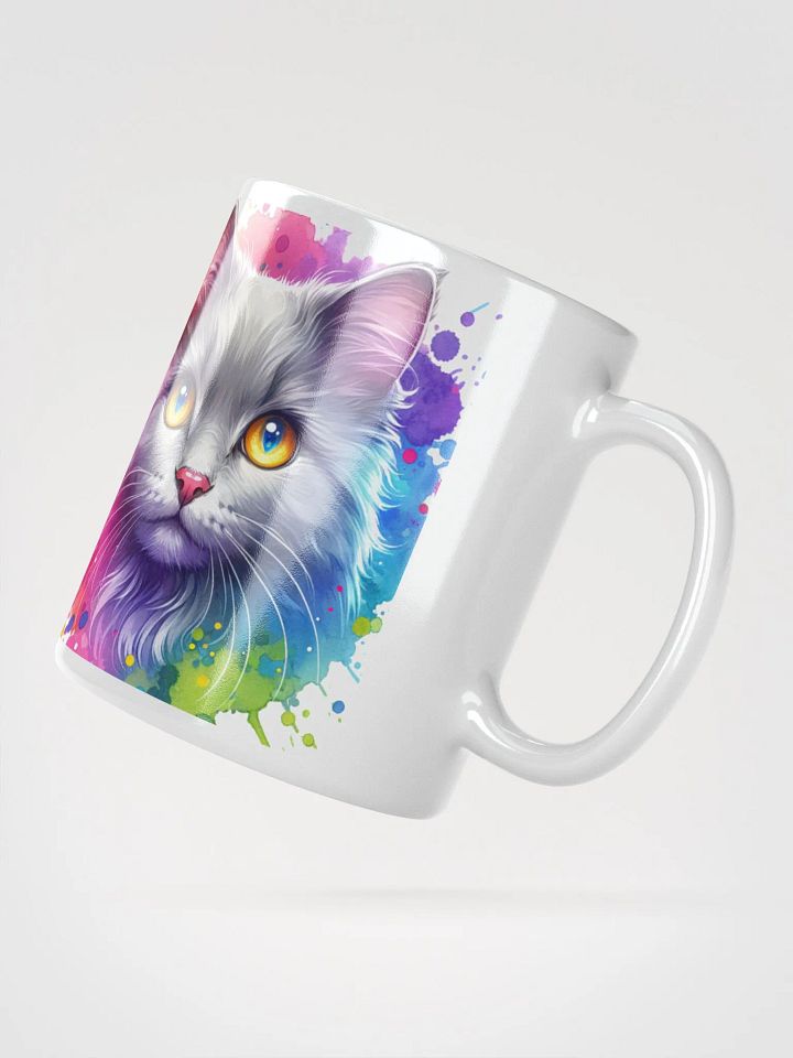 Beautiful Grey Cat Watercolor Mug Fit For Any Greybie Parent product image (2)