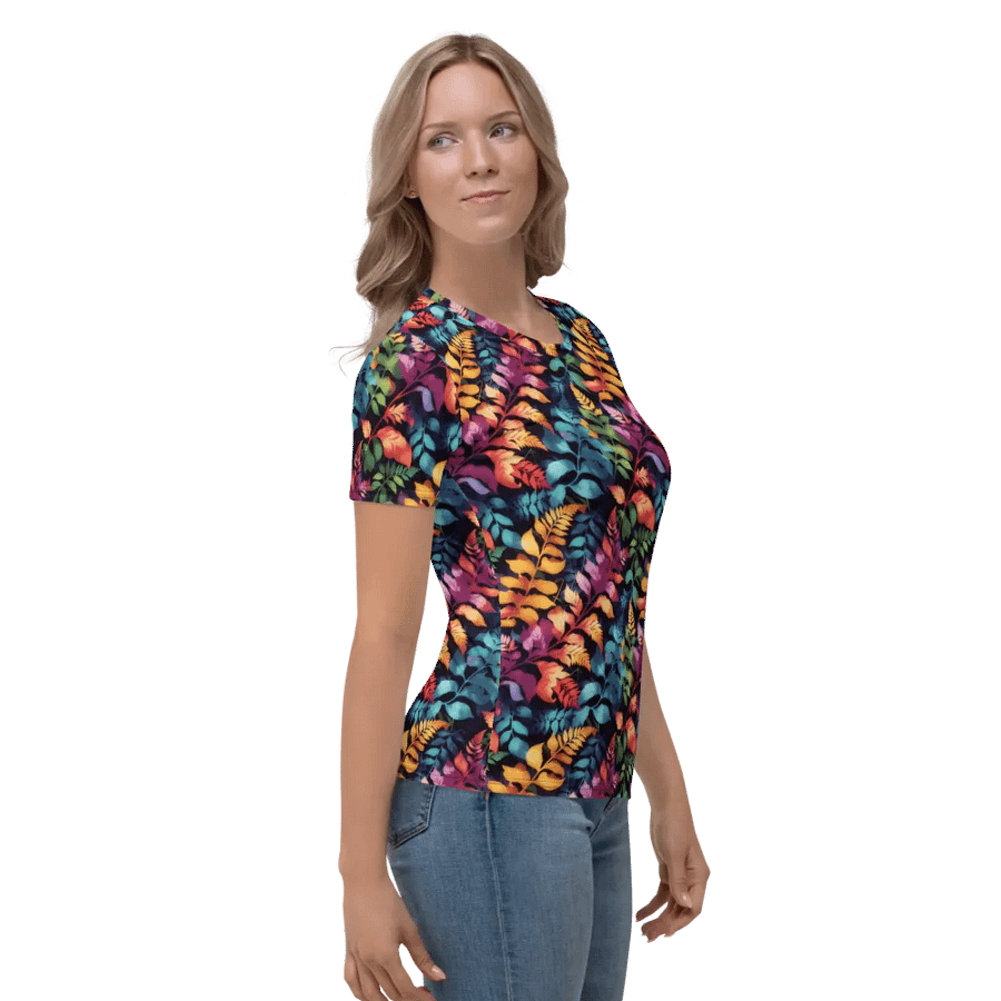 Fern Leaf Pattern All Over Print T-shirt product image (4)