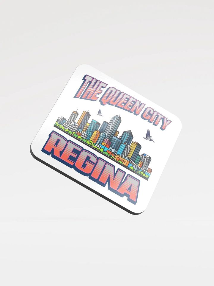 Regina The Queen City Skyline Glossed Cork Coaster product image (1)