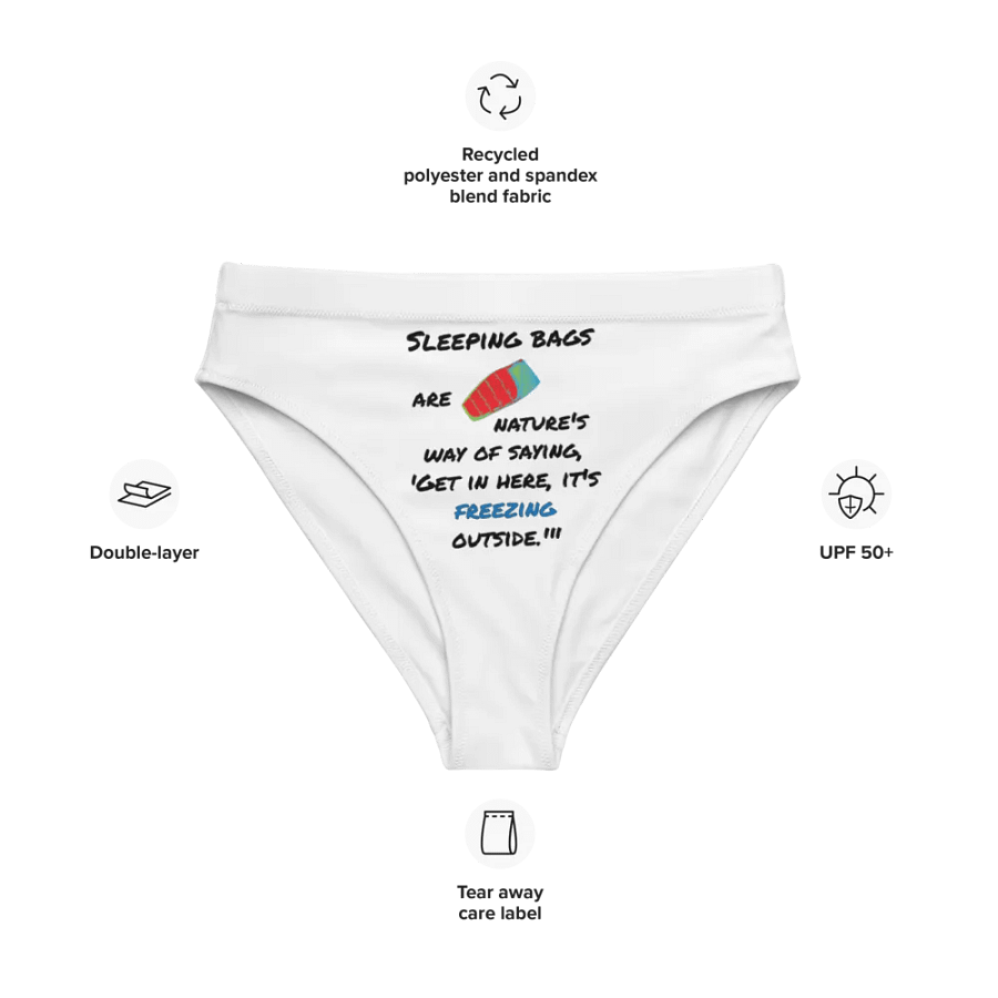Arctic Dreams Recycled High-Waisted Bikini Bottom product image (9)