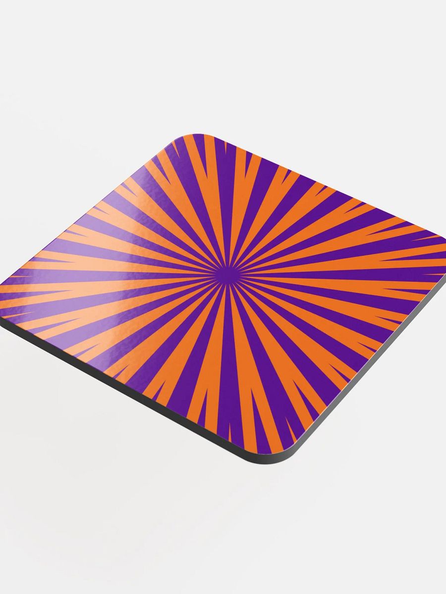 Twisted Circus Spirals Coaster, Orange Purple Halloween Home Decor product image (4)