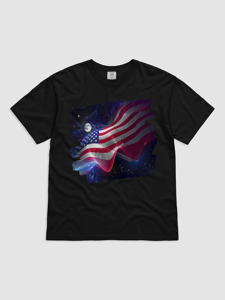 Flying High American Flag Heavyweight Cotton T-Shirt product image (7)
