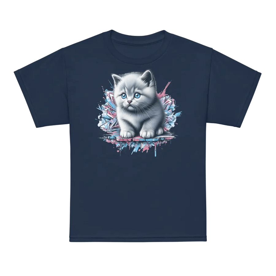 Urban British Kitten Graffiti Youth Tee product image (4)